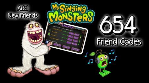 Msm friend codes - Monster-Handlers is the nickname commonly given to the employees of Big Blue Bubble that are involved in the development of My Singing Monsters. They are often mentioned in the My Singing Monsters YouTube channel, Facebook page, and Twitter page. They are also the only ones with access to the Admin Panel. For voice actors, who are not necessarily Monster-Handlers, see: Voice Actors These are ... 